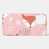 Fox Fun: Schattige bospatroon Case-Mate iPhone Case (Achterkant (horizontaal))