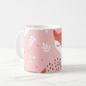 Fox Fun: Schattige bospatroon Koffiemok (Voorkant links)