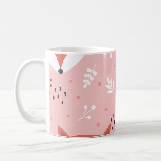 Fox Fun: Schattige bospatroon Koffiemok (Links)