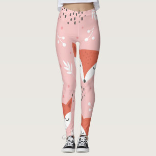 Fox Fun: Schattige bospatroon Leggings