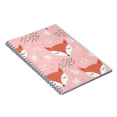 Fox Fun: Schattige bospatroon Notitieboek (Rechterzijde)