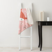 Fox Fun: Schattige bospatroon Sherpa Deken (In situ)