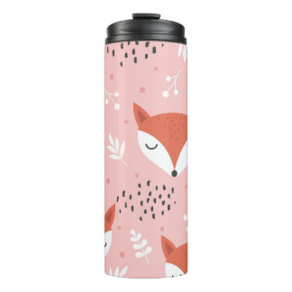 Fox Fun: Schattige bospatroon Thermosbeker