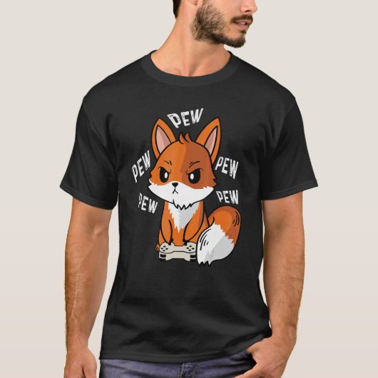 Fox Gamer Techie Person T-shirt (Voorkant)