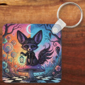 Fox gedeeld door de Twilight Realms Sleutelhanger (Achterkant)
