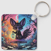 Fox gedeeld door de Twilight Realms Sleutelhanger (Achterkant)