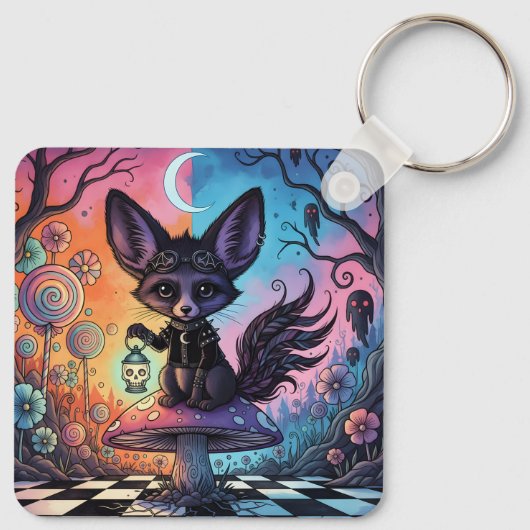 Fox gedeeld door de Twilight Realms Sleutelhanger (Achterkant)