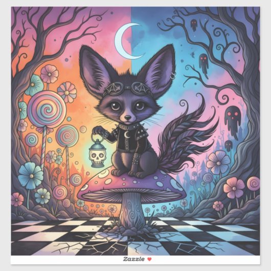 Fox gedeeld door de Twilight Realms Sticker (Vel)