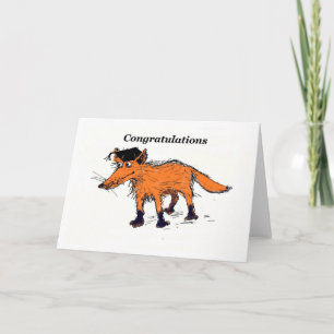 Fox gefeliciteerd kaart