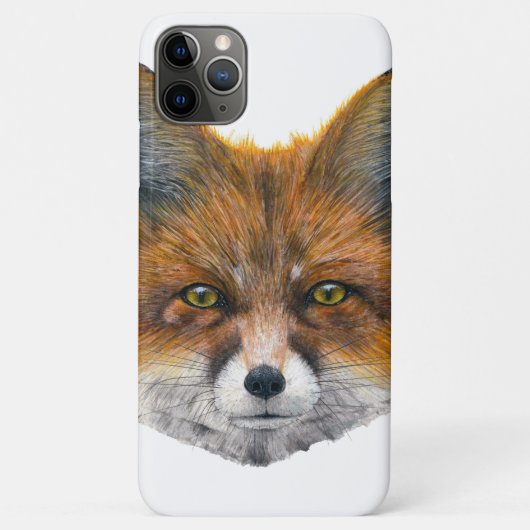 Fox gelaat - Schilderen in acryl Case-Mate iPhone Case (Achterkant)