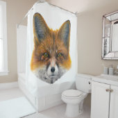 Fox gelaat - Schilderen in acryl Douchegordijn (In situ)