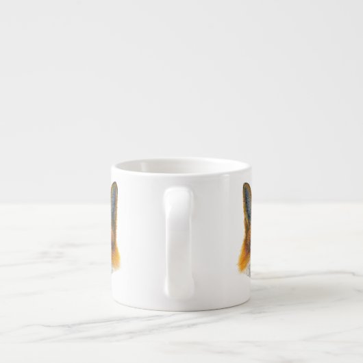 Fox gelaat - Schilderen in acryl Espresso Kop (Achterkant)