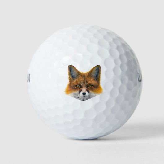 Fox gelaat - Schilderen in acryl Golfballen (Voorkant)