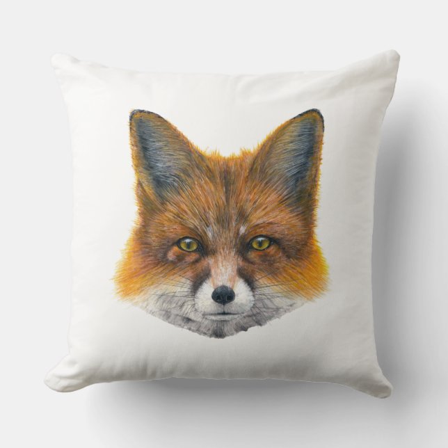 Fox gelaat - Schilderen in acryl Kussen (Voorkant)
