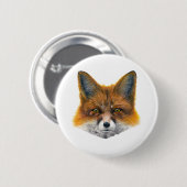 Fox gelaat - Schilderen in acryl Ronde Button 5,7 Cm (Voorkant /achterkant)