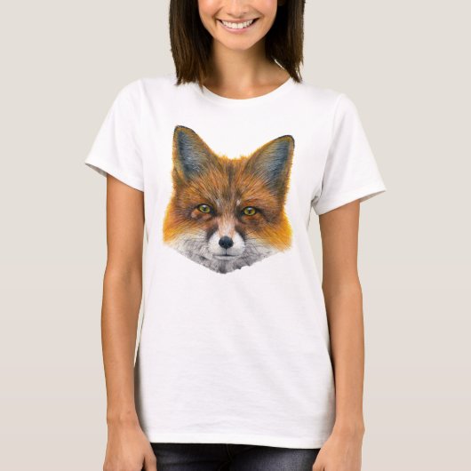 Fox gelaat - Schilderen in acryl T-shirt (Voorkant)