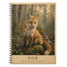 Fox Gematigde Bossen VINTAGE Notitieboek