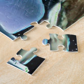 Fox geniet van een sneeuwdag legpuzzel (Zijkant)