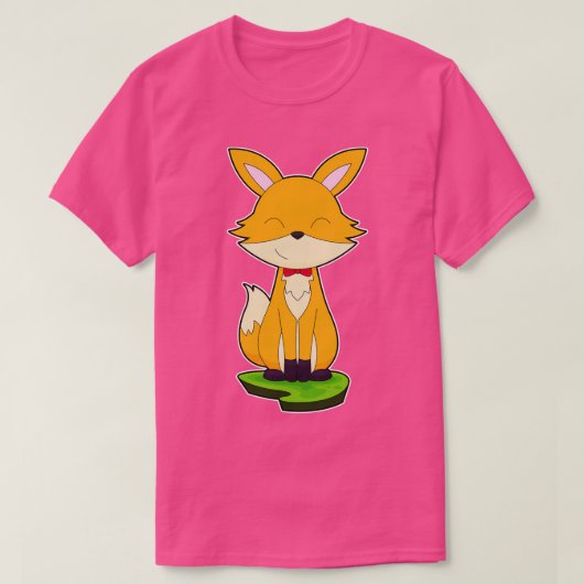 Fox Gentleman Bow-stropdas T-shirt (Design voorkant)