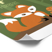 Fox Gepersonaliseerde Nursery Poster Print (Hoek)