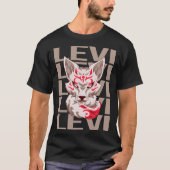 Fox Gezicht - Levi Naam T-shirt (Voorkant)