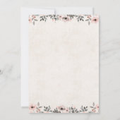 Fox Girl Baby shower Woodland Rustic Kaart (Achterkant)