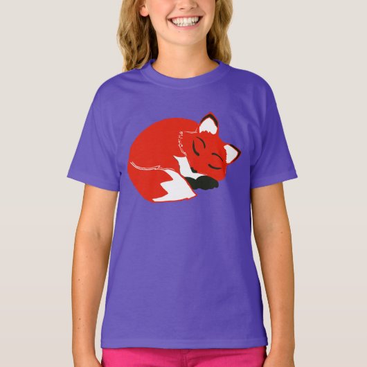 Fox Girls' Hanes ComfortBlend® Sweatshirt, Paars T-shirt (Voorkant)