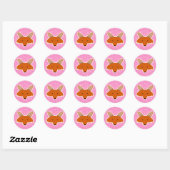 Fox Glitter Ronde Sticker (Vel)