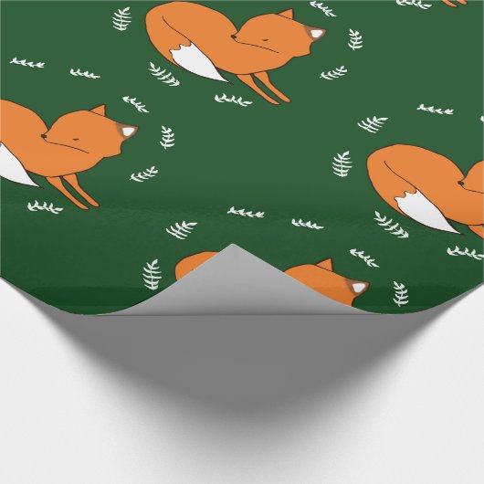 Fox Glossy inpakpapier, 30 in x 6 ft Cadeaupapier (Hoek)