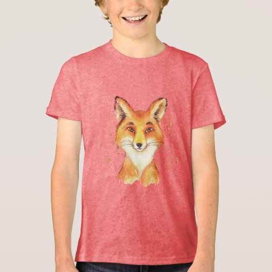 Fox Gold-Spletters Tri-Blend Shirt (Voorkant)