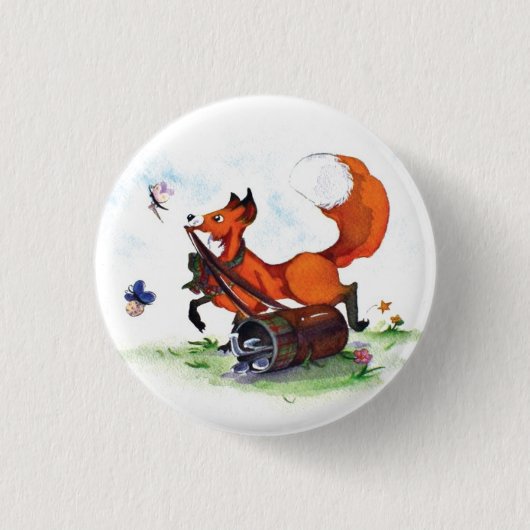 Fox Golfing Pin Ronde Button 3,2 Cm (Voorkant)