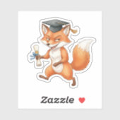 Fox Graduation  Sticker (Vel)