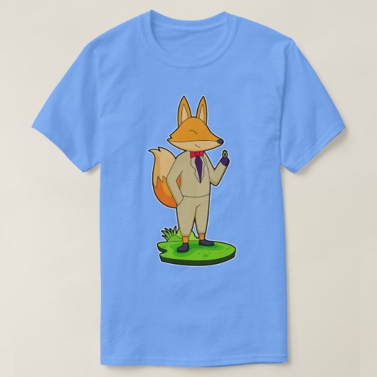 Fox Groom Ring Wedding T-shirt (Design voorkant)