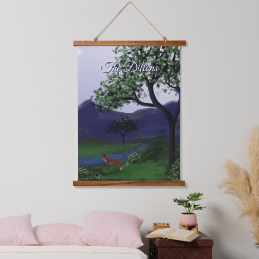 Fox Grove gepersonaliseerde houten bovenkant wandt Hangend Wandkleed (Slaapkamer)