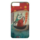 Fox Grungy gestreepte kunst Case-Mate iPhone Case (Achterkant)