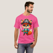 Fox Halloween Pirate Vrouwen Mannen Fox T-shirt (Voorkant volledig)