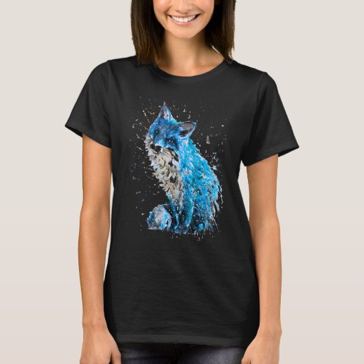 Fox hand gekleurd ijskuim t-shirt (Voorkant)