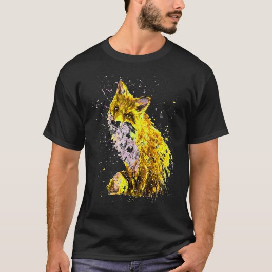 Fox Hand Gepineerde Golden Fox T-shirt (Voorkant)