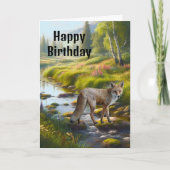Fox Happy Birthday Mannen Kaart (Voorkant)