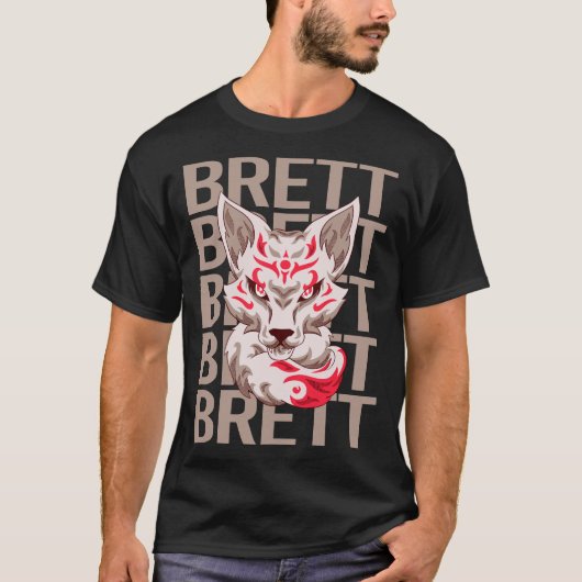 Fox Head - Brett Naam T-shirt (Voorkant)