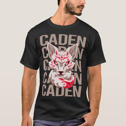 Fox Head - Caden Naam T-shirt (Voorkant)