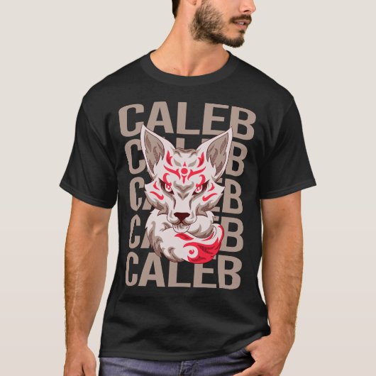 Fox Head - Caleb naam T-shirt (Voorkant)