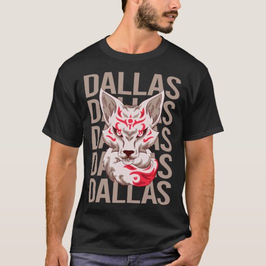 Fox Head - Dallas Naam T-shirt (Voorkant)