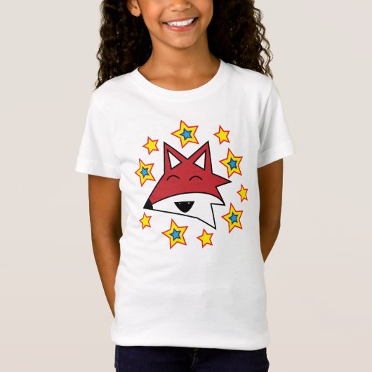Fox head met sterren t-shirt (Voorkant)