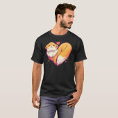 Fox Heart   Retro Animal Wild Zoo Classic Passion  T-shirt (Voorkant volledig)