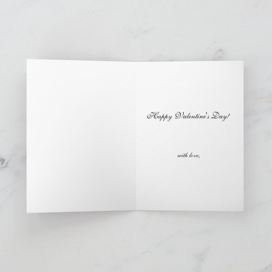 Fox & Heart Valentijn Kaart (Binnen)