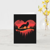 Fox Heart Valentines Animal Fox Lover Men Women Gi Kaart (Gele Bloem)