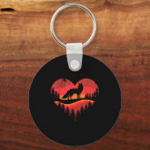Fox Heart Valentines Animal Fox Lover Men Women Gi Sleutelhanger (Voorkant)