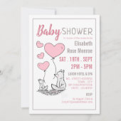 Fox Hearts Baby shower Kaart (Voorkant)