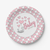 Fox Hearts Baby shower Paper Bord (Voorkant)